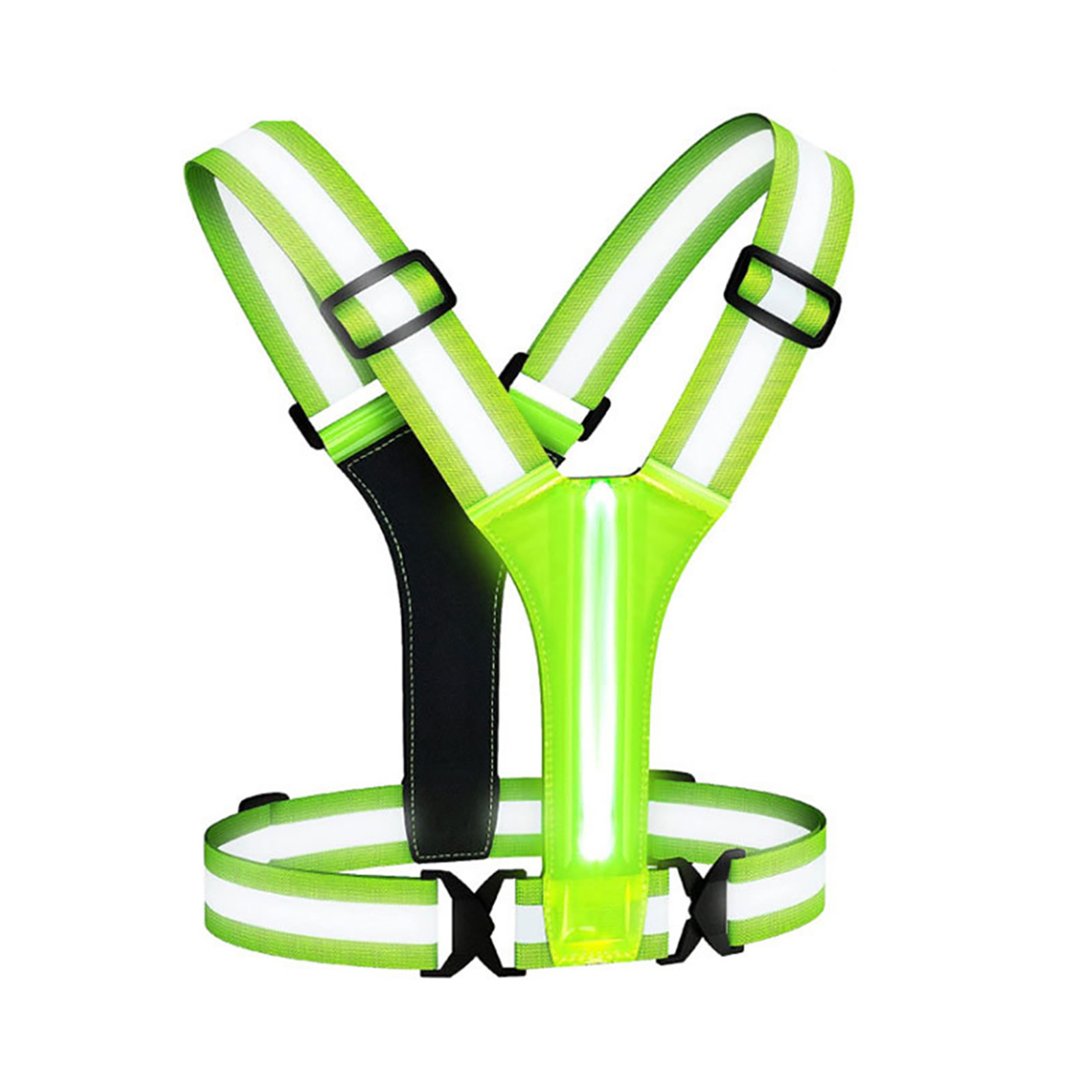 Reflective Cycling Vest High Visibility - เสื้อกั๊กสะท้อนแสง LED พร้อมโหมดแสง 3 แบบ ชาร์จผ่าน