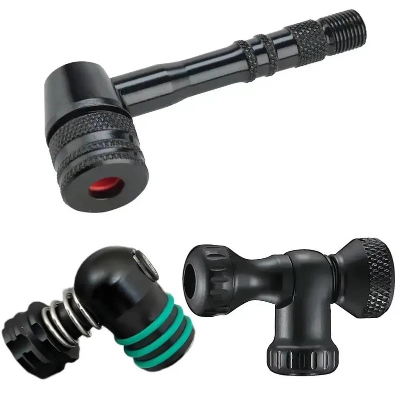 Co2 Tire Inflator Bike Repair - หัวสูบลม CO2 แรงดันสูงสำหรับยางจักรยาน, อะแดปเตอร์ปั๊มลมแบบพกพาสำหรับจักรยานถนนและจักรยานเสือภูเขา, อุปกรณ์ซ่อมและอะไหล่ทดแทน