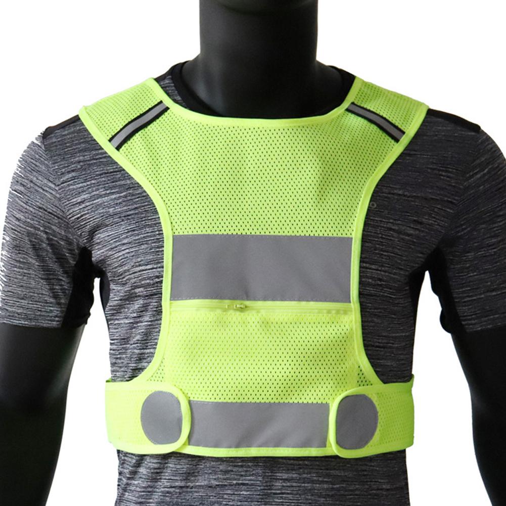 Reflective Cycling Vest High Visibility - เสื้อกั๊ก ° น้ำหนักเบาระบายอากาศได้ดีมีสายรัดที่สามารถมองเห็นได้ชัดเจนเสื้อกั๊กสำหรับใส่วิ่งปั่นจักรยานและเดินกลางคืนเสื้อกั๊กสำหรับวิ่ง