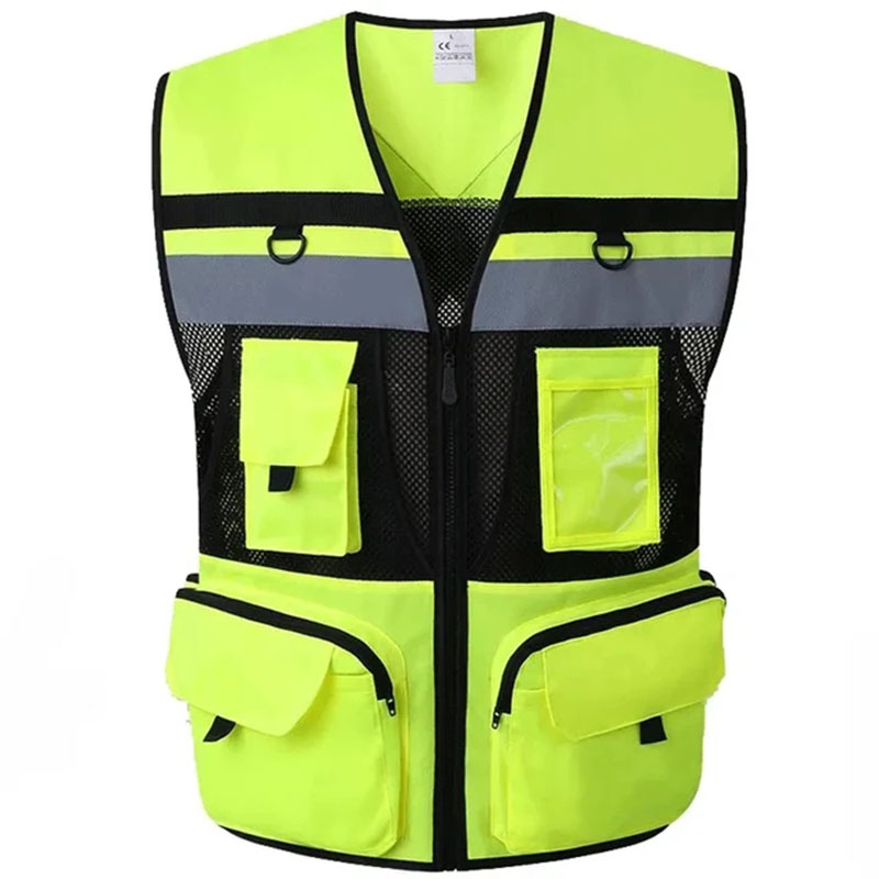 Reflective Cycling Vest High Visibility - เสื้อผ้านิรภัยการมองเห็นสูงส่วนบุคคลเสื้อผ้าทํางานขี่จักรยานกลางคืนที่กําหนดเองสําหรับเสื้อกั๊กความปลอดภัยของคนงานก่อสร้าง