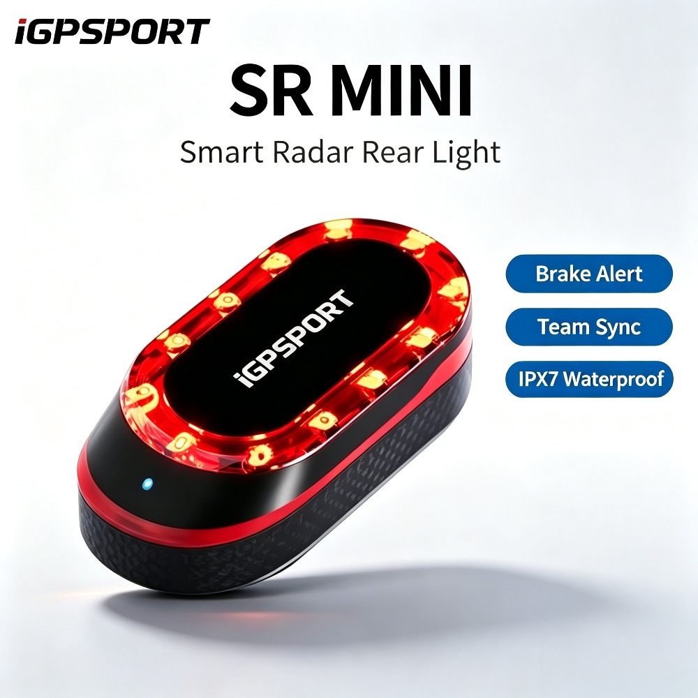 Cycling Radar Tail Light Rear Warning - ไฟท้ายจักรยาน iGPSPORT SR Mini Radar พร้อมระบบเตือนเบรกอัจฉริยะ