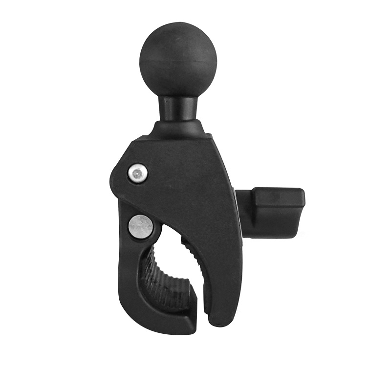 Action Camera Bike Mount Aluminum - ฐานยึดแฮนด์จับแบบคลิปหนีบพร้อมหัวบอลขนาด 1 นิ้ว/25 มม. สำหรับกล้องโกโปร กล้องการ์มิน