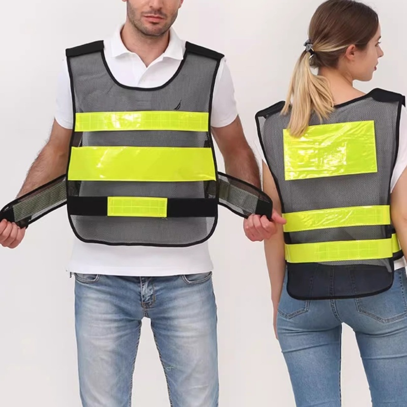Reflective Cycling Vest High Visibility - Night Safety การมองเห็นสูงแถบสะท้อนแสงเสื้อกั๊ก Workwear เสื้อกั๊ก Night