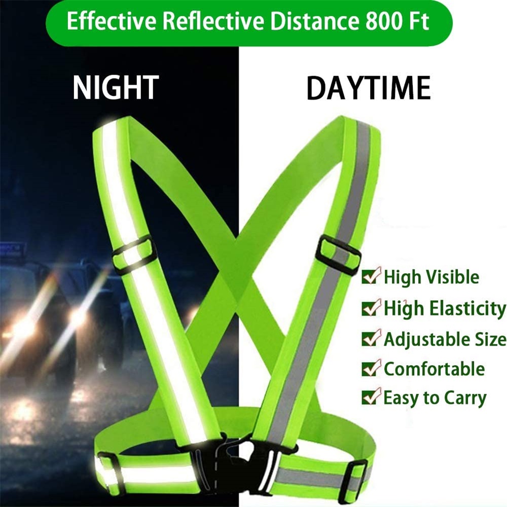 Reflective Cycling Vest High Visibility - สายรัดสะท้อนแสง Night Work Security ขี่จักรยาน Safety