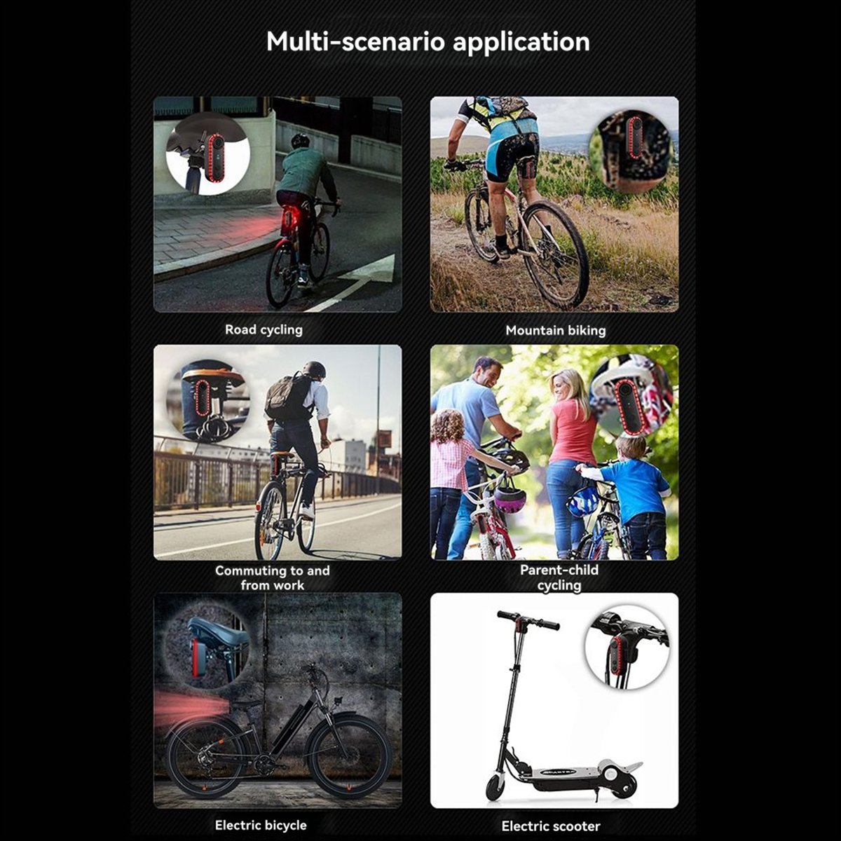 Bike Tail Light With Camera 1080P - A61P ไฟท้ายจักรยานกล้องบันทึกภาพกันน้ำไฟเตือนจักรยาน 1080P HD การบันทึกต่อเนื่อง 6H