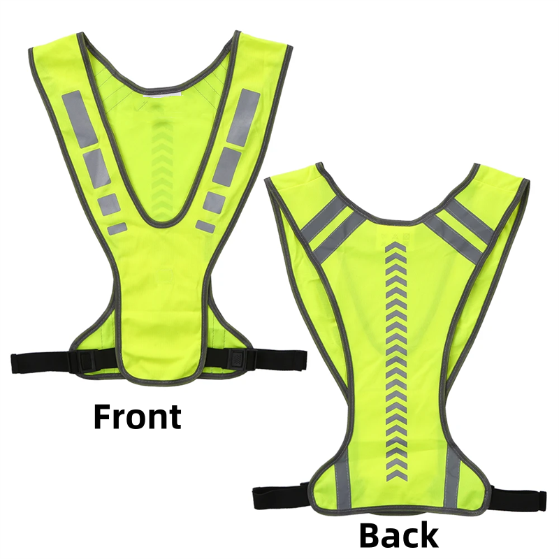 Reflective Cycling Vest High Visibility - เสื้อกั๊กสะท้อนแสงสำหรับขับขี่มอเตอร์ไซค์ ปั่นจักรยาน ทำงานกลางคืน วิ่งกลางคืน เสื้อกล้ามสะท้อนแสง มองเห็นได้ชัดเจน