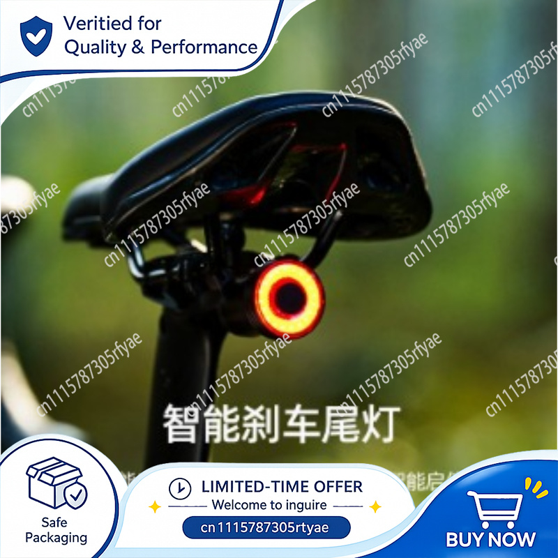 Smart Bike Brake Sensor Rear Light - ไฟท้ายจักรยานอัจฉริยะพร้อมเซ็นเซอร์อัตโนมัติ ไฟเตือนสำหรับจักรยานถนน ไฟท้ายสำหรับการปั่นจักรยานกลางแจ้งเพื่อความปลอดภัย
