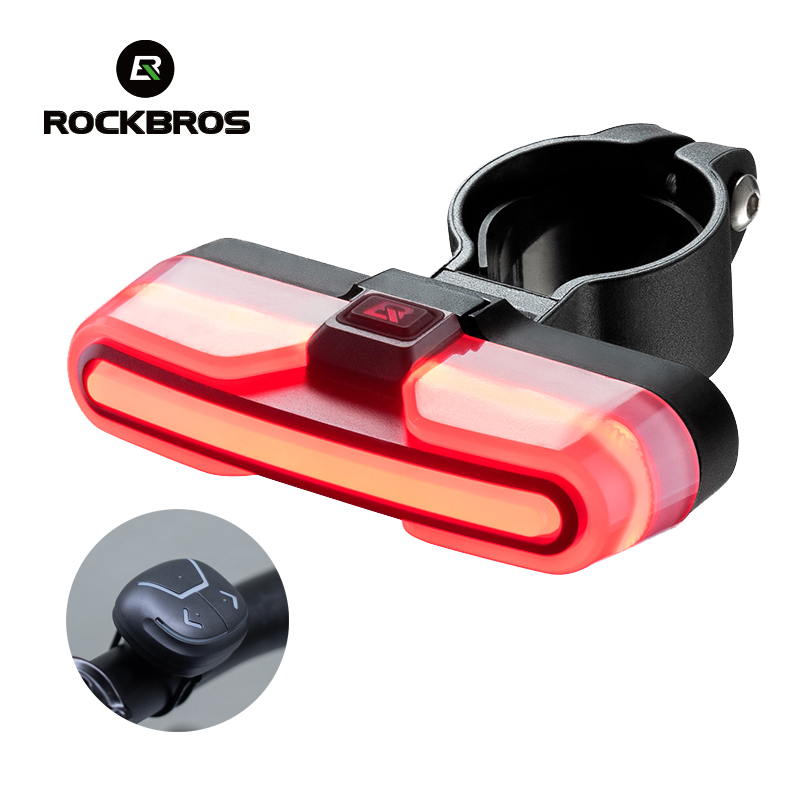 Smart Bike Brake Sensor Rear Light - ROCKBROS จักรยานสมาร์ทไฟท้าย Type-C ชาร์จ IPX6 เซ็นเซอร์เบรคหยุดอัตโนมัติขี่จักรยานไฟท้ายไฟเตือนอุปกรณ์จักรยาน