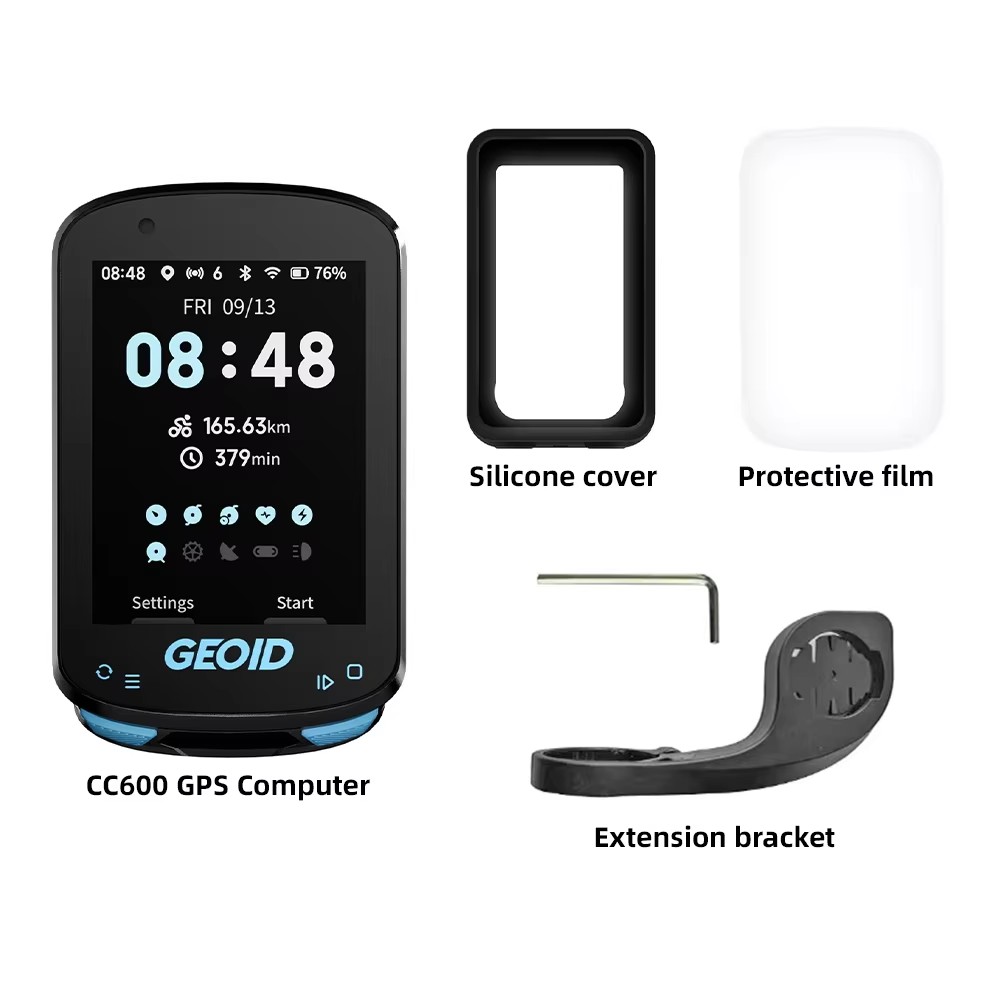 Cycling Computer Gps Wireless Color Screen - GEOID CC600 หน้าจอสีจักรยานคอมพิวเตอร์สมาร์ทนําทาง GPS ไร้สายจักรยาน Speedometer