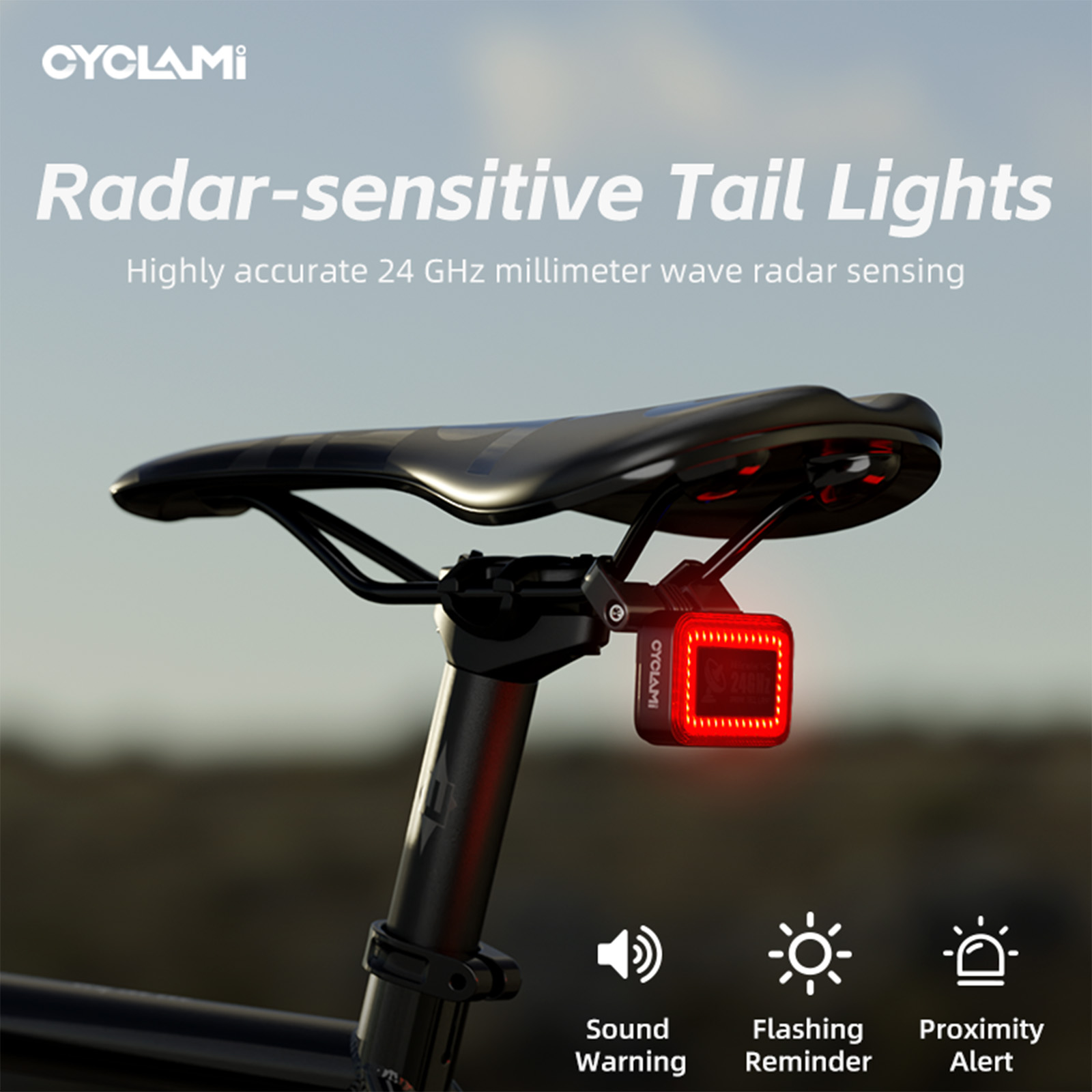 CYCLAMI สมาร์ทจักรยานเรดาร์ไฟท - Cycling Radar Tail Light Rear Warning บทวิจารณ์และราคา