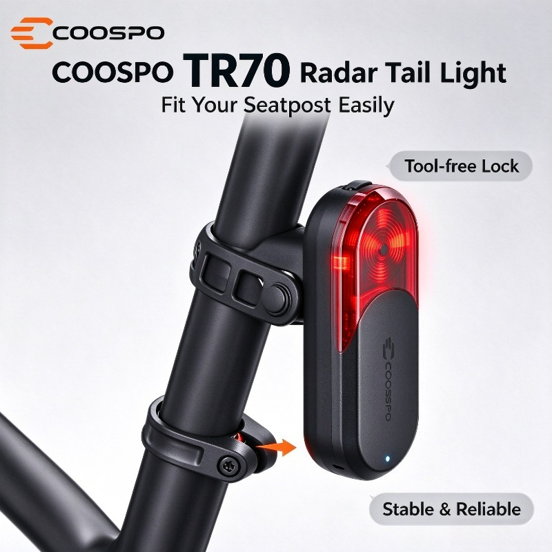 ไฟท้ายจักรยาน COOSPO TR70 พร้อ - Cycling Radar Tail Light Rear Warning บทวิจารณ์และราคา