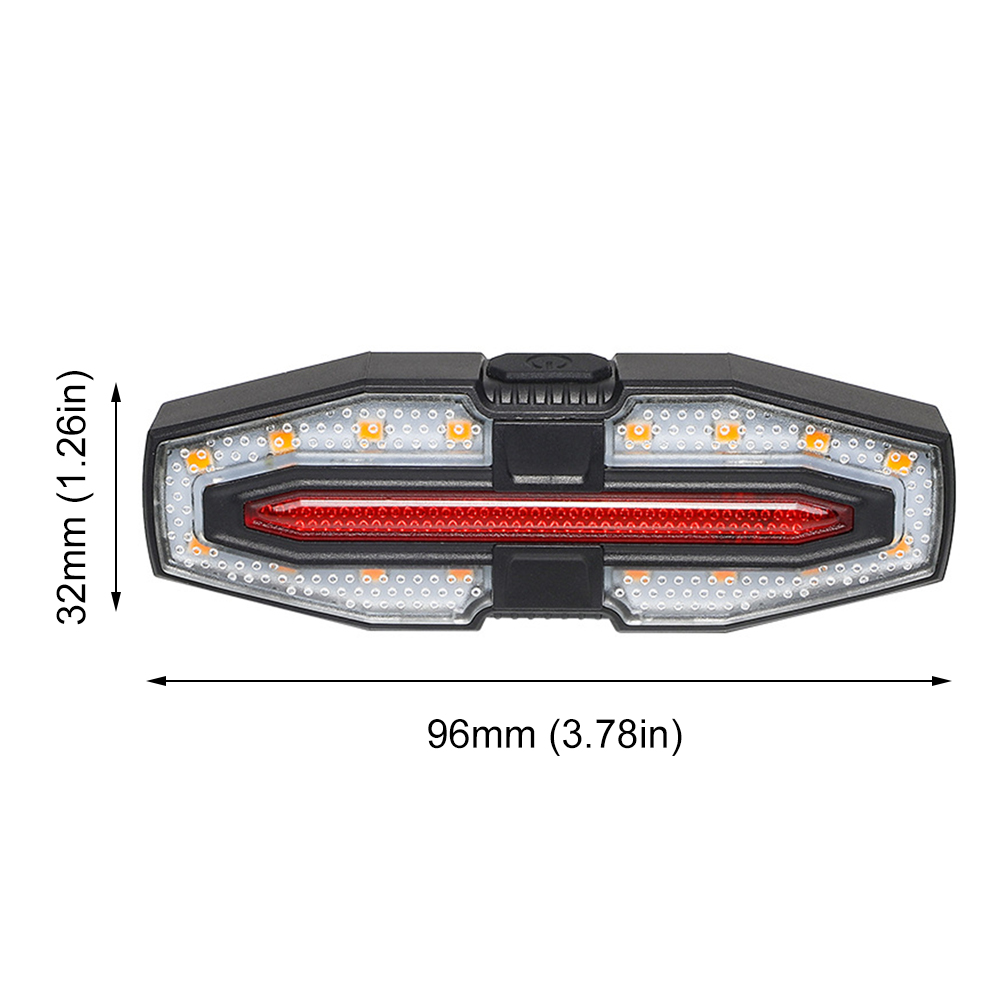 ไฟท้ายจักรยานแบบชาร์จไฟ USB พร - Turn Signal Bike Light Wireless Remote บทวิจารณ์และราคา