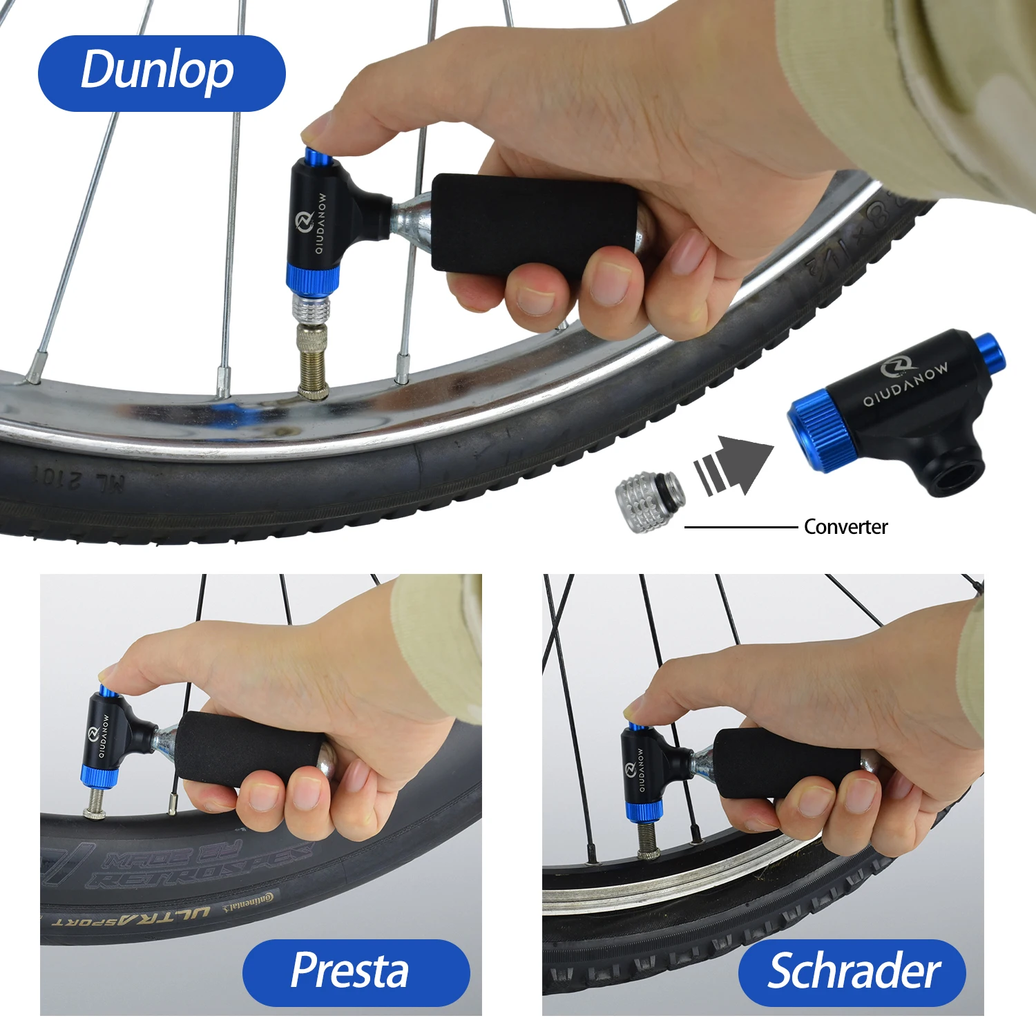ชุดเครื่องมือซ่อมยางจักรยาน QI - Co2 Tire Inflator Bike Repair บทวิจารณ์และราคา