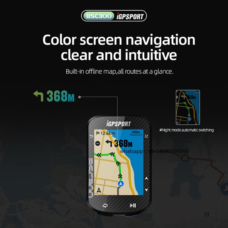 BSC300 คอมพิวเตอร์จักรยาน GPS  - Cycling Computer Gps Wireless Color Screen บทวิจารณ์และราคา