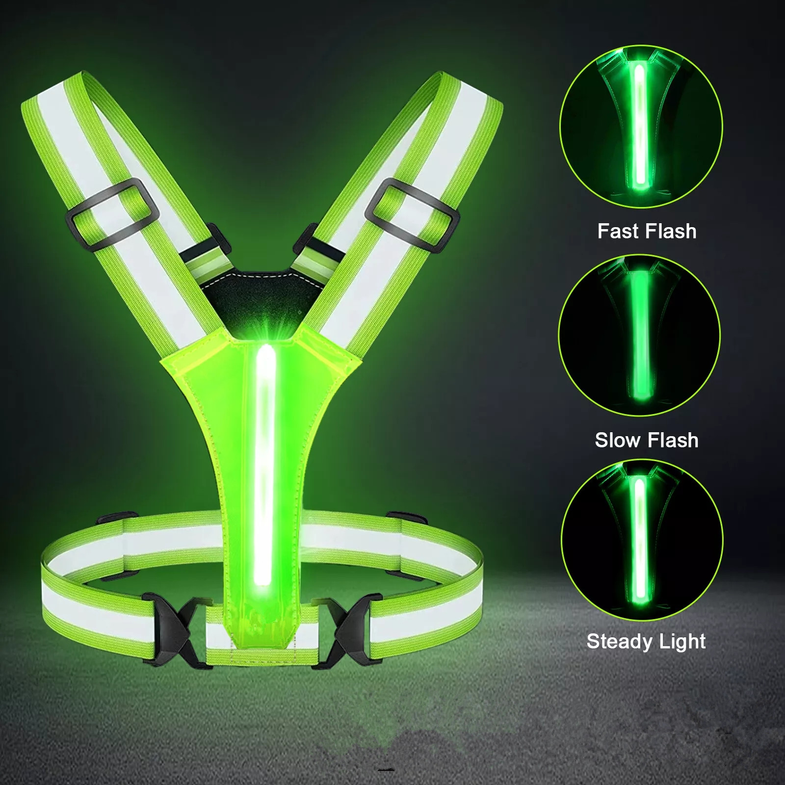 เสื้อกั๊กสะท้อนแสง LED พร้อมโห - Reflective Cycling Vest High Visibility บทวิจารณ์และราคา