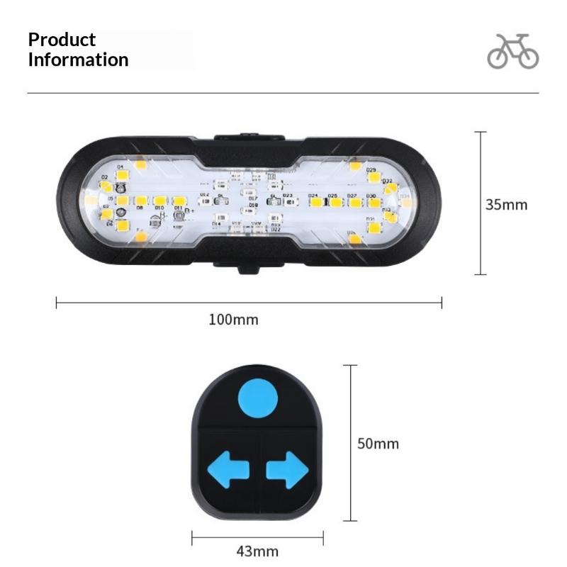 ใหม่ 1 ชุดรีโมทคอนโทรลไร้สายไฟ - Turn Signal Bike Light Wireless Remote บทวิจารณ์และราคา