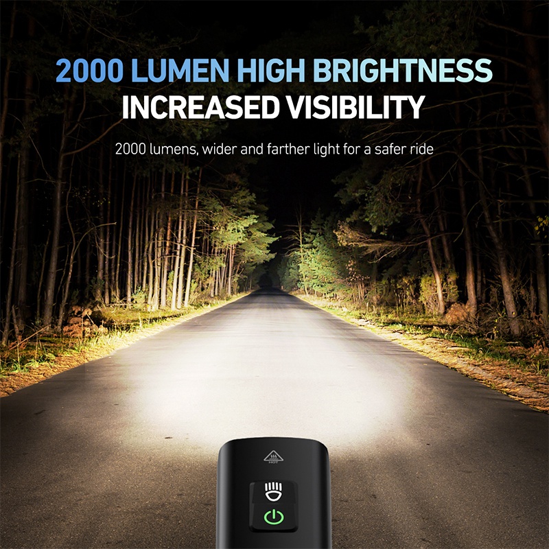 CYCLAMI จักรยาน BR 2000 Lumens - Bike Headlight 2000 Lumens Rechargeable บทวิจารณ์และราคา