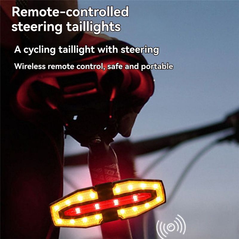 ไฟท้ายจักรยานพลังงานแสงอาทิตย์ - Turn Signal Bike Light Wireless Remote บทวิจารณ์และราคา
