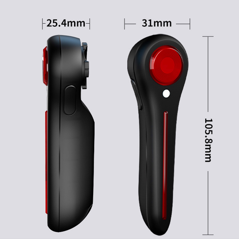 ไฟท้ายจักรยานอัจฉริยะ ชาร์จซ้ำ - Smart Bike Brake Sensor Rear Light บทวิจารณ์และราคา