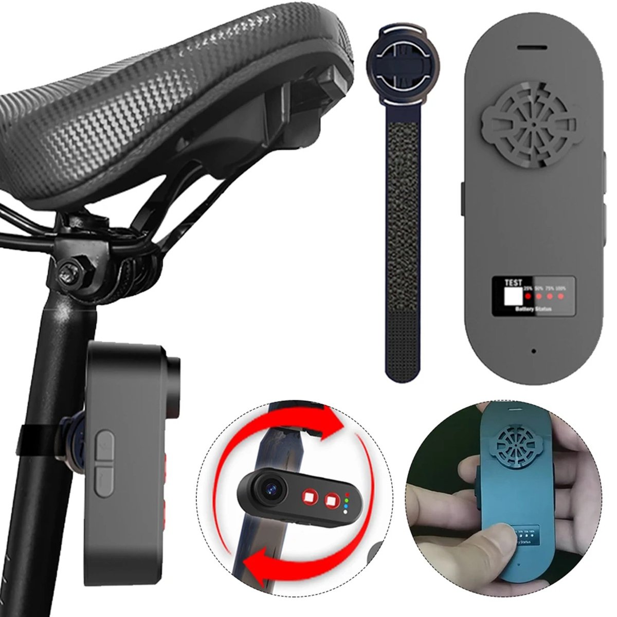 กล้องติดท้ายจักรยาน A61P พร้อม - Bike Tail Light With Camera 1080P บทวิจารณ์และราคา