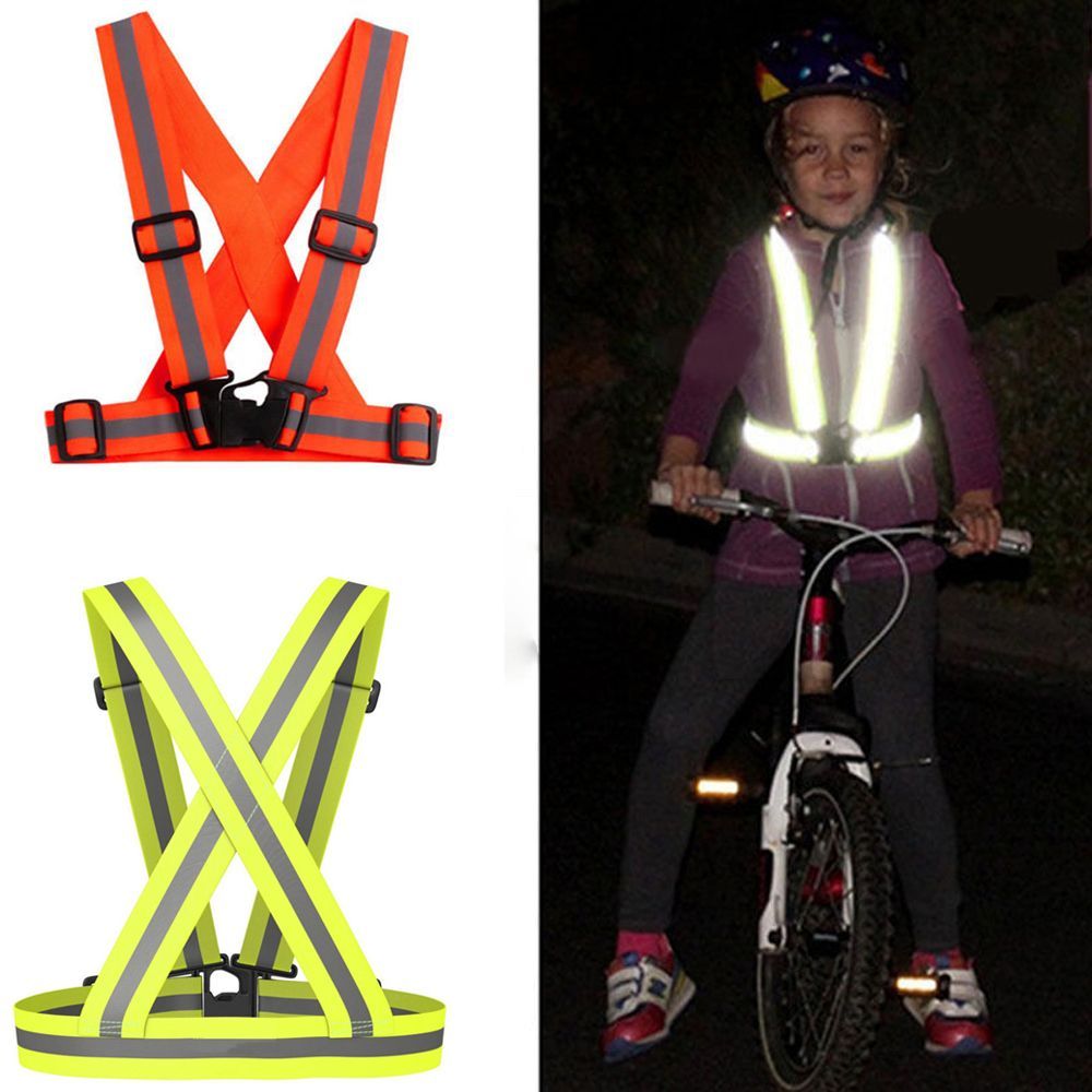 เสื้อกั๊กสะท้อนแสงน้ำหนักเบาสำ - Reflective Cycling Vest High Visibility บทวิจารณ์และราคา