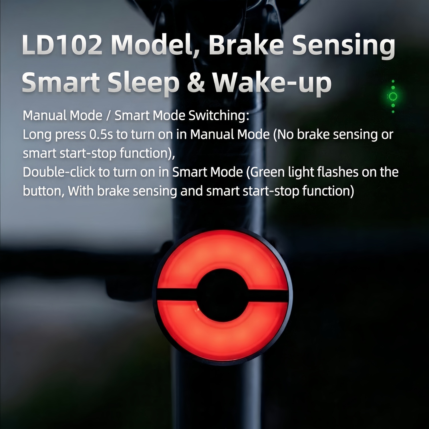 ไฟท้ายจักรยานพร้อมเซ็นเซอร์เบร - Smart Bike Brake Sensor Rear Light บทวิจารณ์และราคา