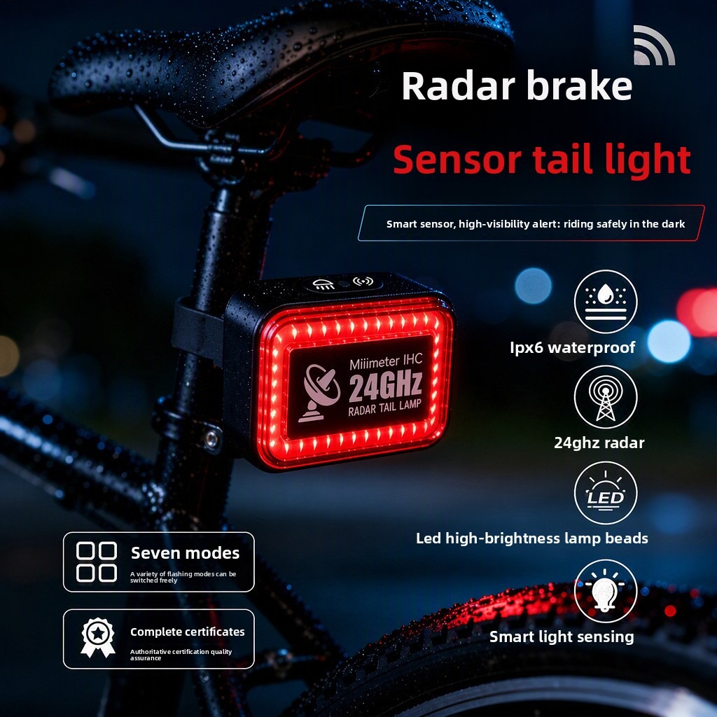 ไฟท้ายจักรยานอัจฉริยะที่ใช้เทค - Cycling Radar Tail Light Rear Warning บทวิจารณ์และราคา