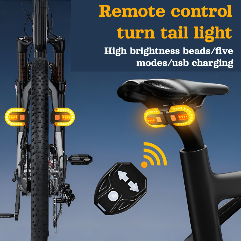 ไฟท้ายจักรยานควบคุมระยะไกลแบบไ - Turn Signal Bike Light Wireless Remote บทวิจารณ์และราคา