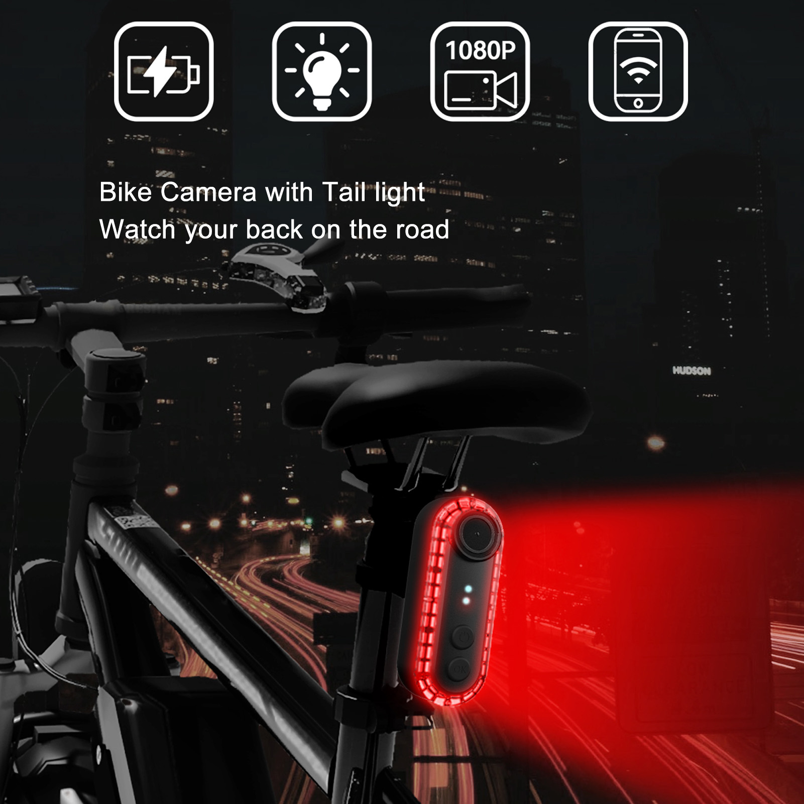 กล้องติดจักรยานรุ่นใหม่ พร้อมไ - Bike Tail Light With Camera 1080P บทวิจารณ์และราคา