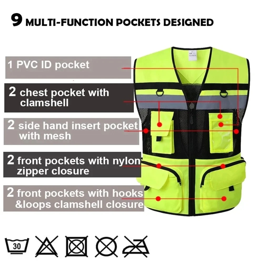 เสื้อผ้านิรภัยการมองเห็นสูงส่ว - Reflective Cycling Vest High Visibility บทวิจารณ์และราคา