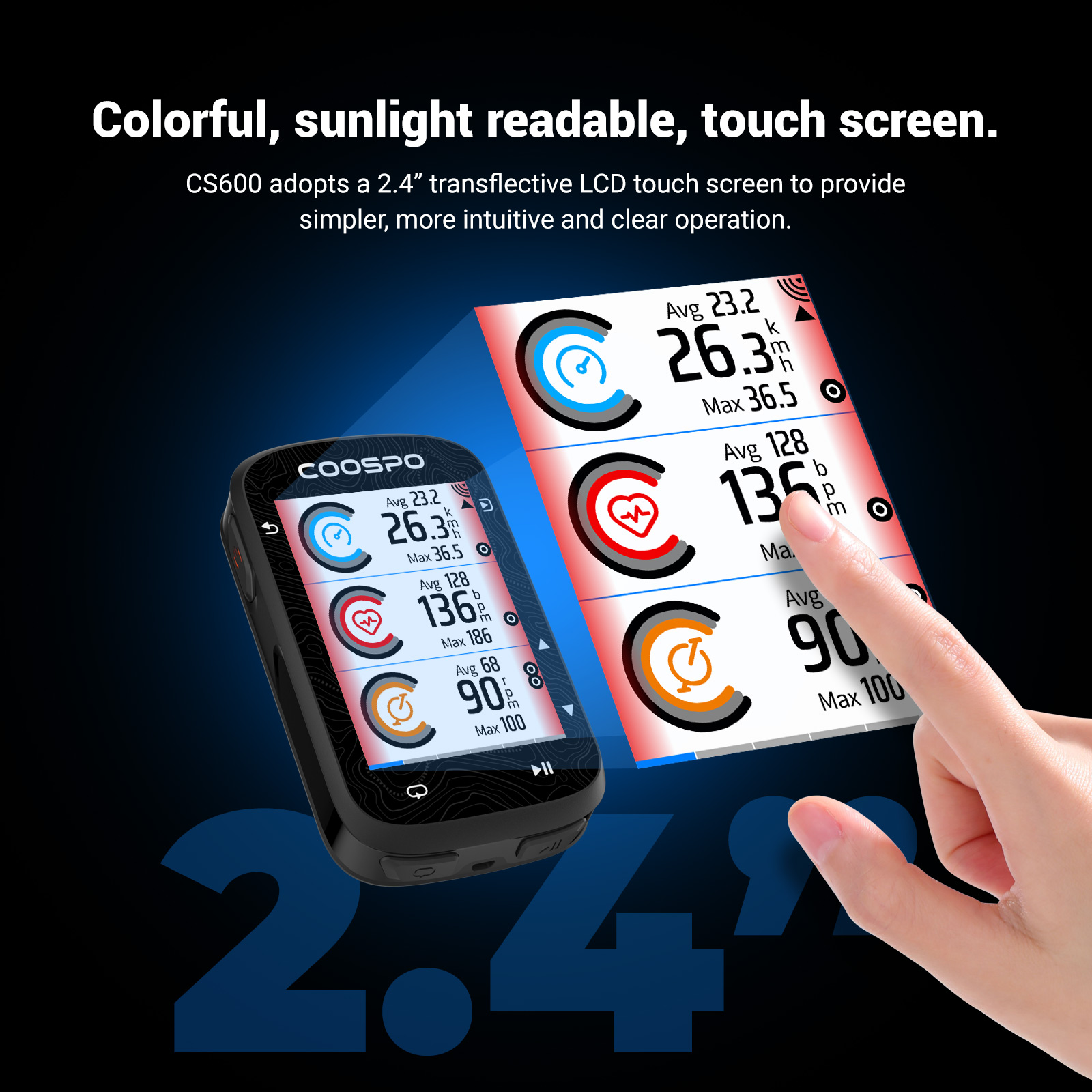 คอมพิวเตอร์จักรยานระบบสัมผัส C - Cycling Computer Gps Wireless Color Screen บทวิจารณ์และราคา