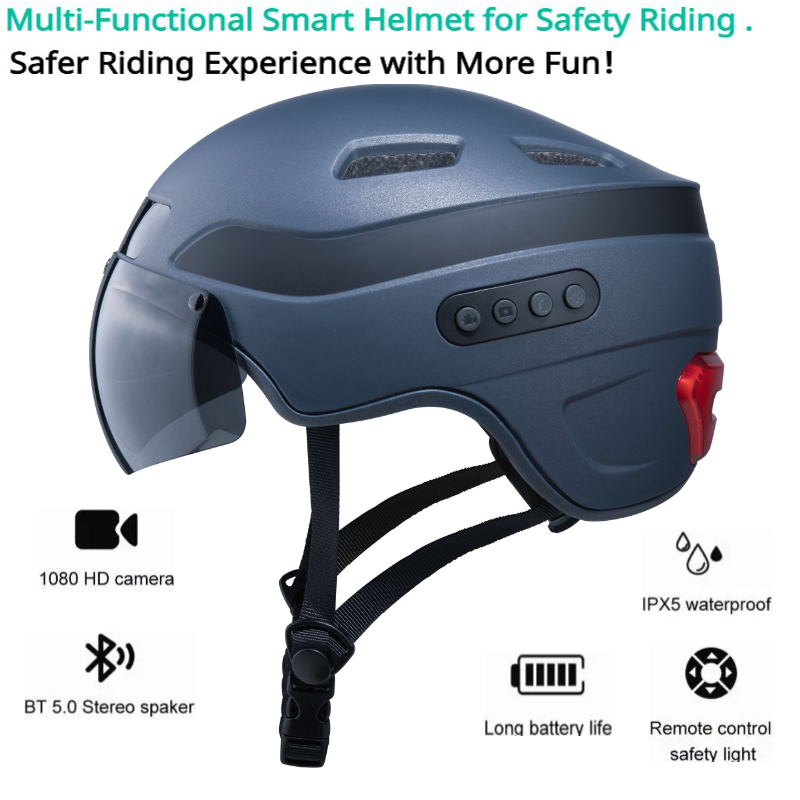 หมวกกันน็อคจักรยานพร้อมกล้องใน - Bike Tail Light With Camera 1080P บทวิจารณ์และราคา