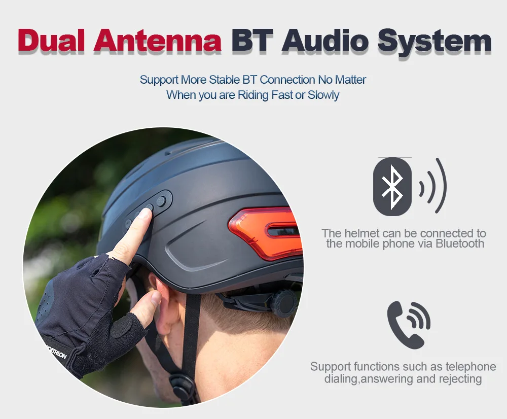 หมวกกันน็อคจักรยานพร้อมกล้องใน - Bike Tail Light With Camera 1080P บทวิจารณ์และราคา