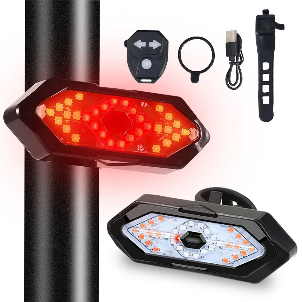 ไฟท้ายจักรยานพร้อมไฟเลี้ยว รีโ - Turn Signal Bike Light Wireless Remote บทวิจารณ์และราคา