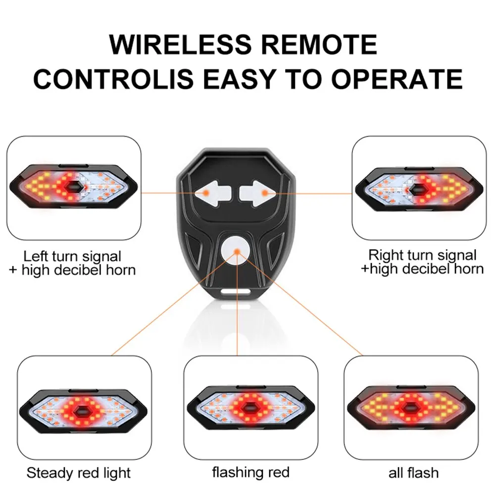 ไฟท้ายจักรยานพร้อมไฟเลี้ยว รีโ - Turn Signal Bike Light Wireless Remote บทวิจารณ์และราคา