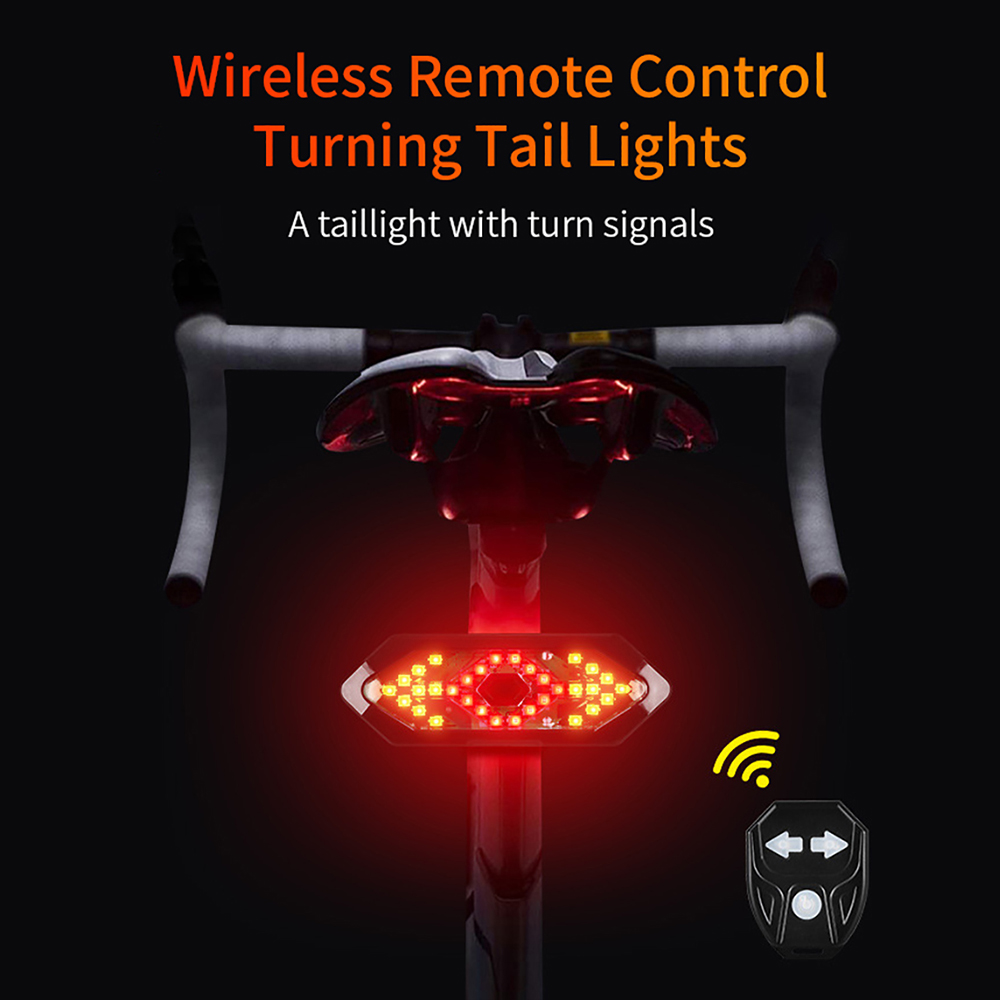 ไฟท้ายจักรยานพร้อมไฟเลี้ยว รีโ - Turn Signal Bike Light Wireless Remote บทวิจารณ์และราคา