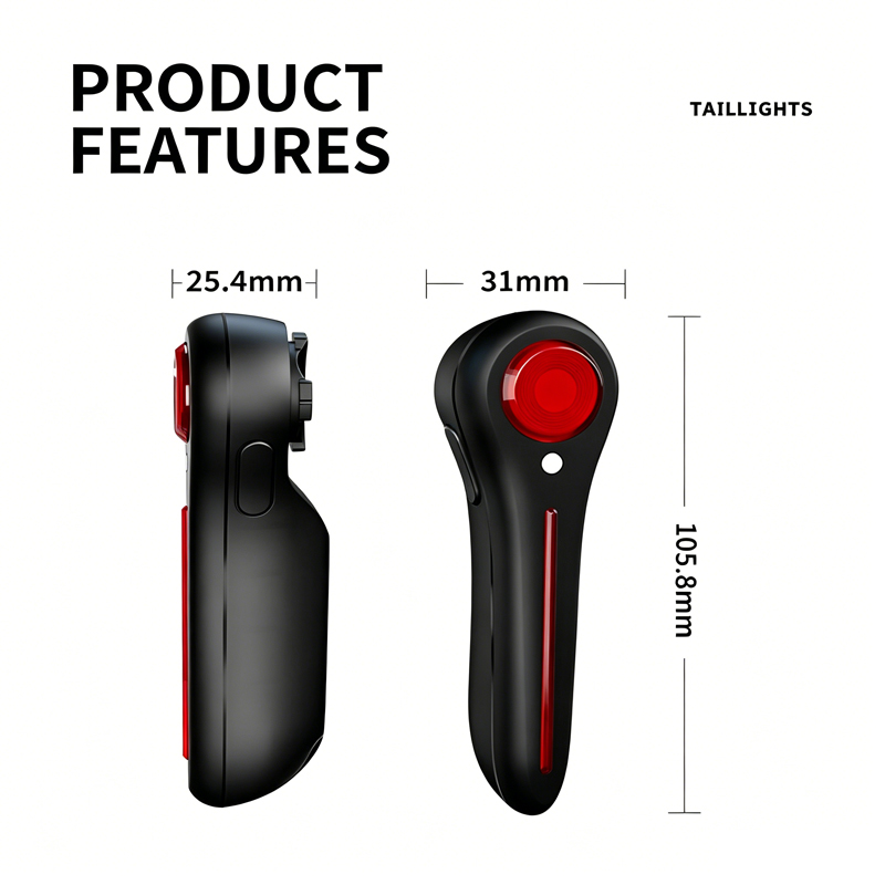 ไฟท้ายจักรยานพร้อมเซ็นเซอร์เบร - Smart Bike Brake Sensor Rear Light บทวิจารณ์และราคา