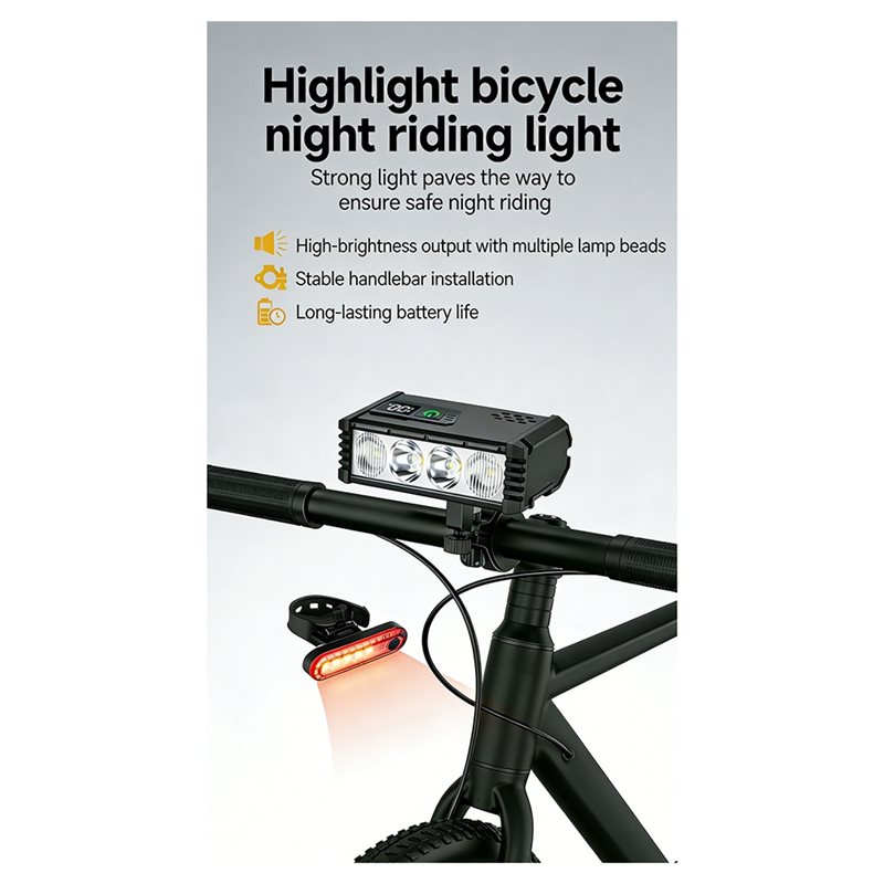 ไฟจักรยาน HOES-MTB สำหรับปั่นจ - Bike Headlight 2000 Lumens Rechargeable บทวิจารณ์และราคา