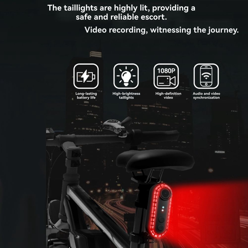 ไฟท้ายจักรยานพร้อมกล้องบันทึกภ - Bike Tail Light With Camera 1080P บทวิจารณ์และราคา