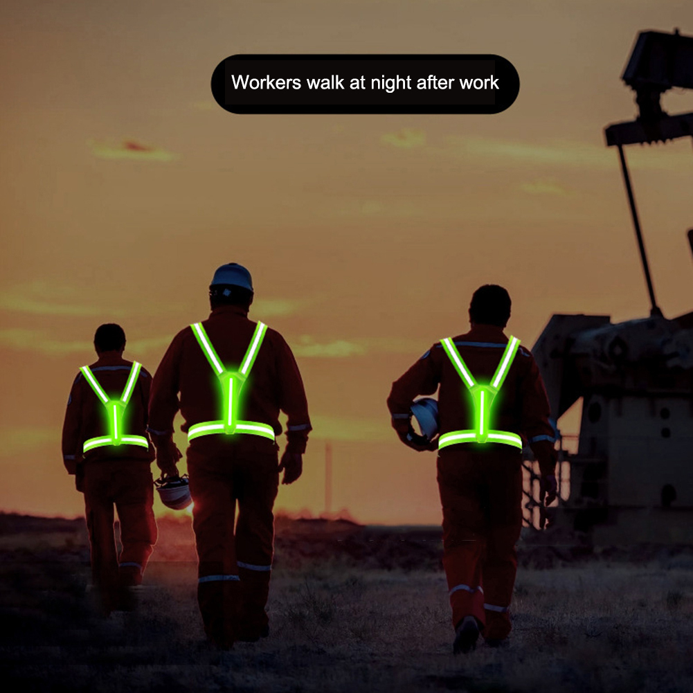 เสื้อกั๊ก LED สำหรับวิ่ง ปรับร - Reflective Cycling Vest High Visibility บทวิจารณ์และราคา