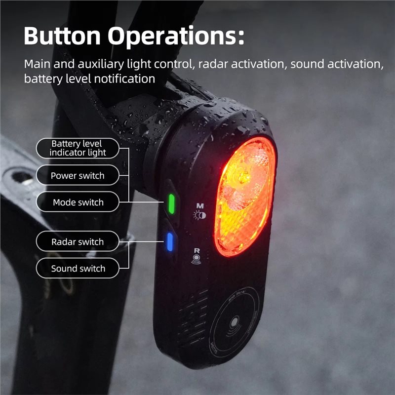 ไฟท้ายจักรยาน HOTB72A LA150 พร - Cycling Radar Tail Light Rear Warning บทวิจารณ์และราคา