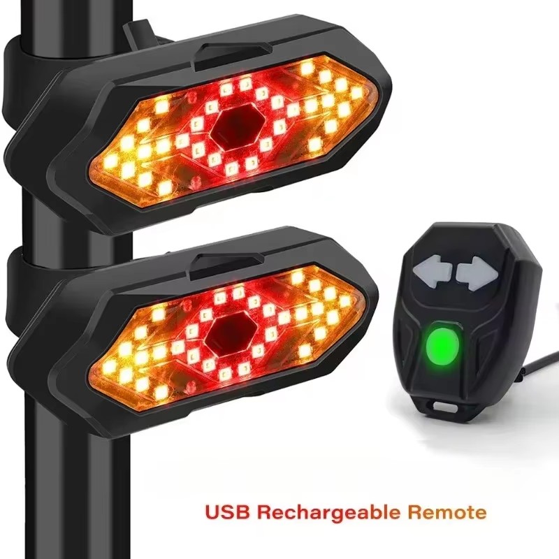 ไฟท้ายจักรยานแบบไร้สาย ไฟท้ายจ - Turn Signal Bike Light Wireless Remote บทวิจารณ์และราคา