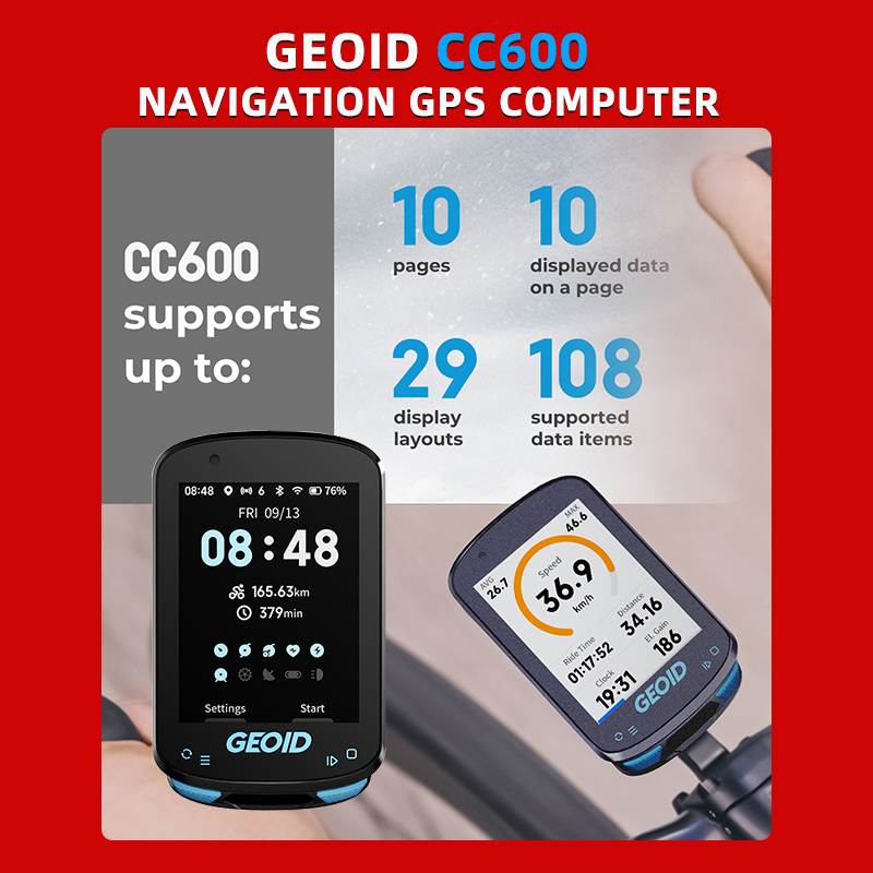 Geoid CC600 จักรยานคอมพิวเตอร์ - Cycling Computer Gps Wireless Color Screen บทวิจารณ์และราคา