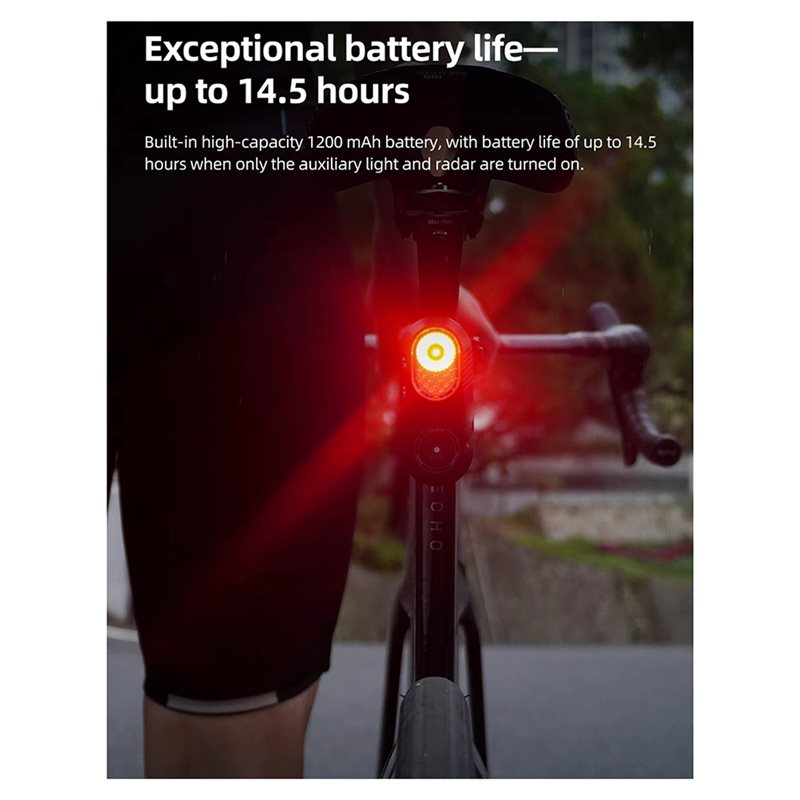 ไฟท้ายจักรยานพร้อมเรดาร์ CGDS  - Cycling Radar Tail Light Rear Warning บทวิจารณ์และราคา