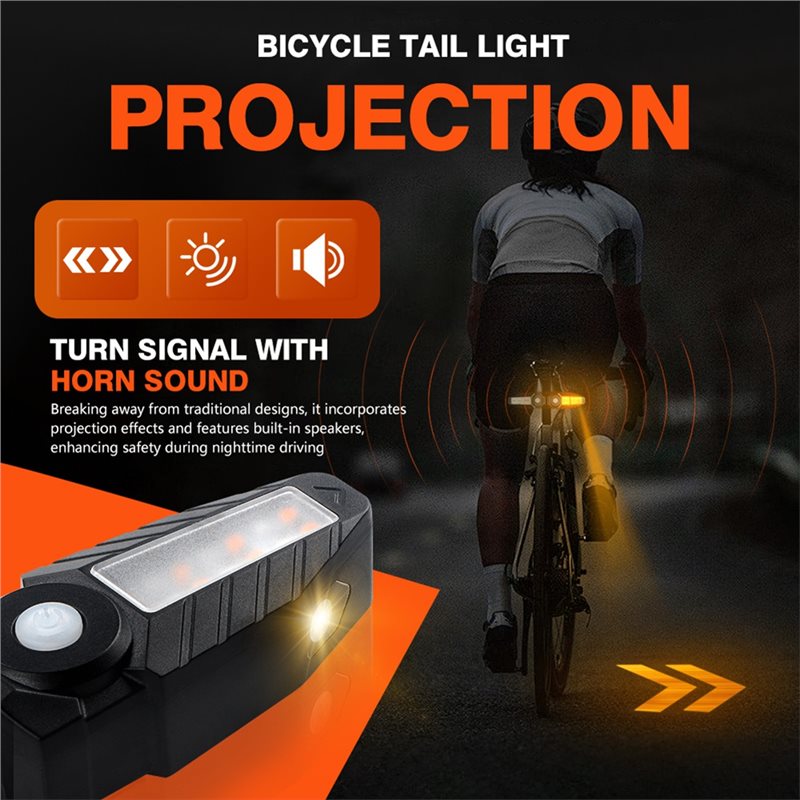 ไฟท้ายจักรยานแบบชาร์จไฟได้ CGD - Turn Signal Bike Light Wireless Remote บทวิจารณ์และราคา