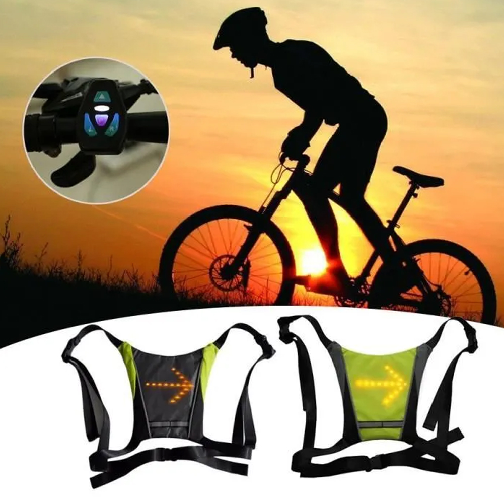 เสื้อกั๊กสะท้อนแสงพร้อมไฟ LED  - Reflective Cycling Vest High Visibility บทวิจารณ์และราคา