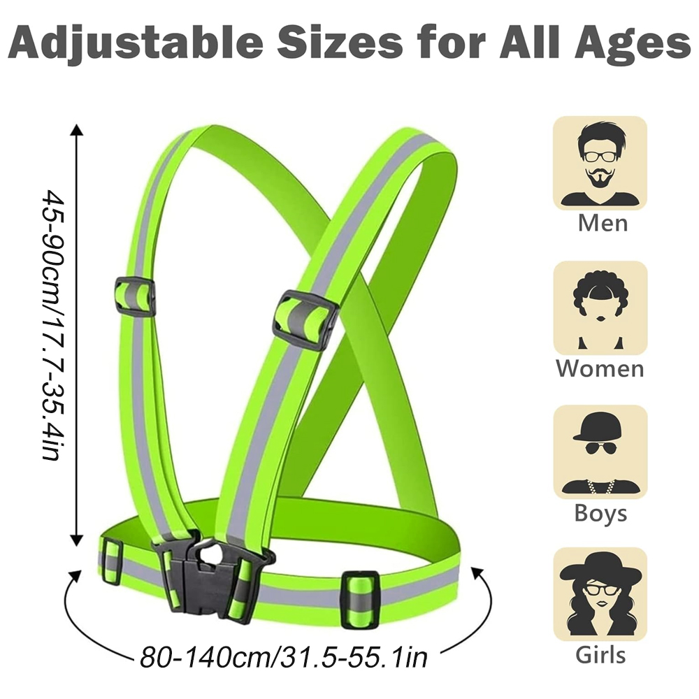เสื้อกั๊กวิ่งกลางคืน 1 ชิ้น สะ - Reflective Cycling Vest High Visibility บทวิจารณ์และราคา