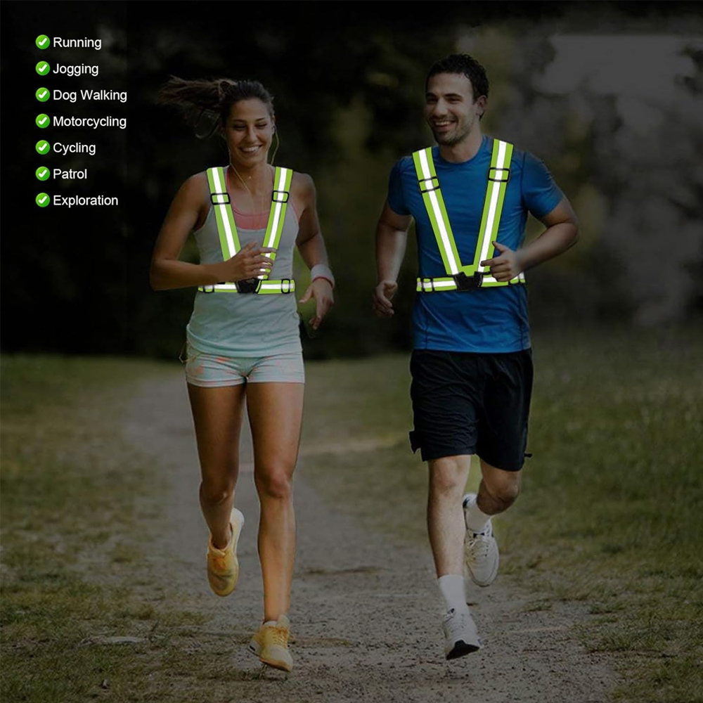 เสื้อกั๊กวิ่งกลางคืน 1 ชิ้น สะ - Reflective Cycling Vest High Visibility บทวิจารณ์และราคา