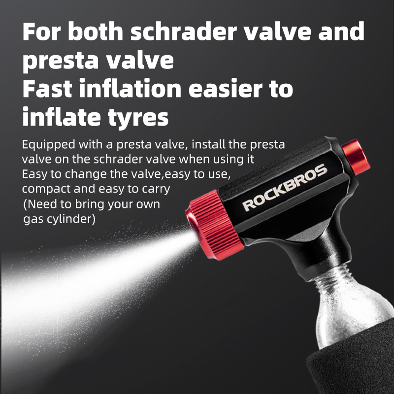 หัวสูบลม CO2 ของ ROCKBROS พร้อ - Co2 Tire Inflator Bike Repair บทวิจารณ์และราคา