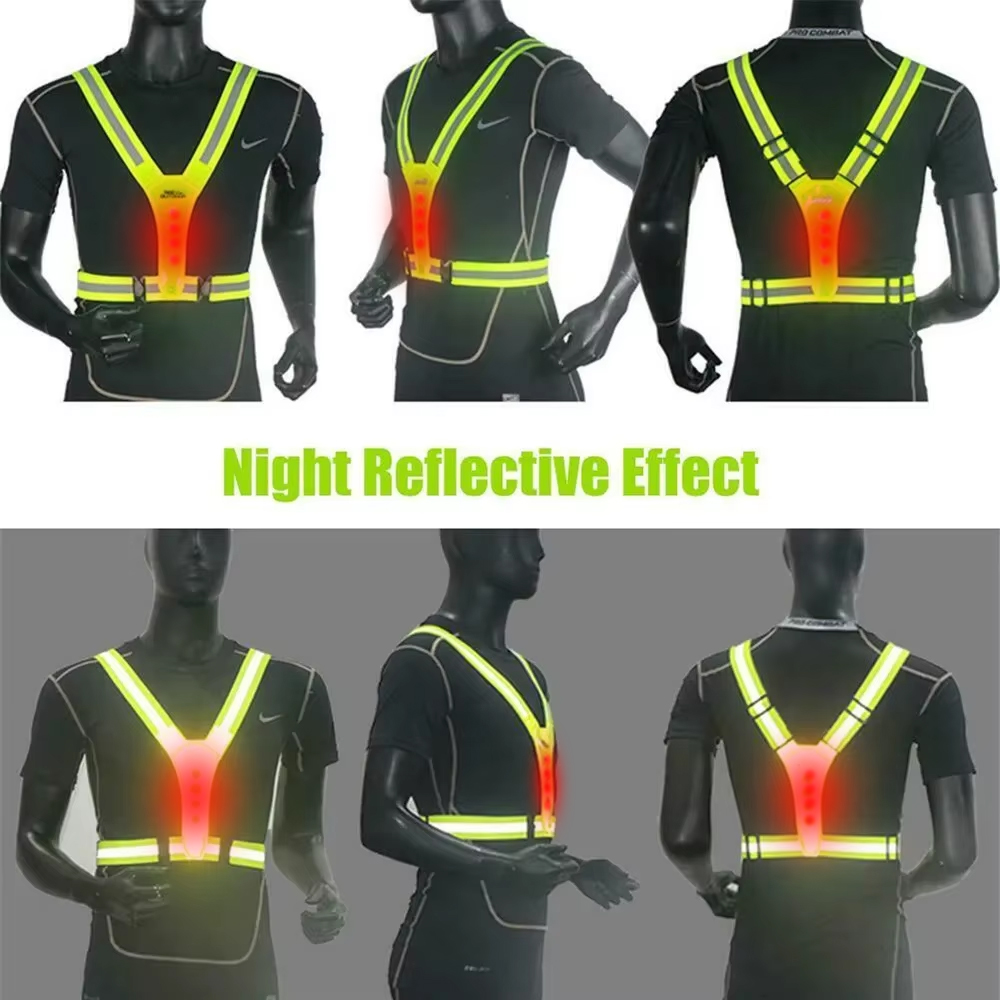 เสื้อกั๊กวิ่ง LED สะท้อนแสง สา - Reflective Cycling Vest High Visibility บทวิจารณ์และราคา